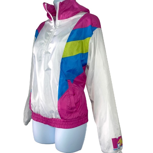 Retro Neon MTV Windbreaker, Small - Picture 3 of 7